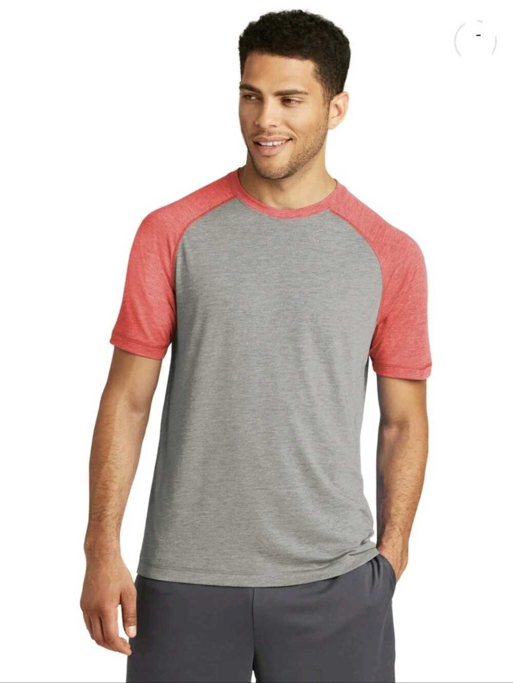 Men's Lands' End Color Block Rash Guard Swim Shirt